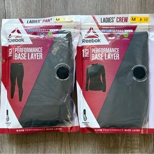 Reebok Women's Black Performance Base Layer Set